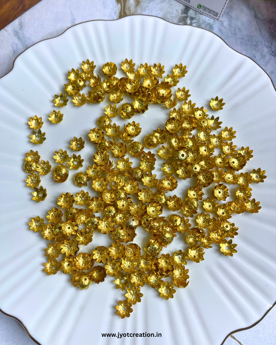10mm Golden Bead Cap