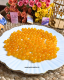10mm Lemon Yellow Glass Bead