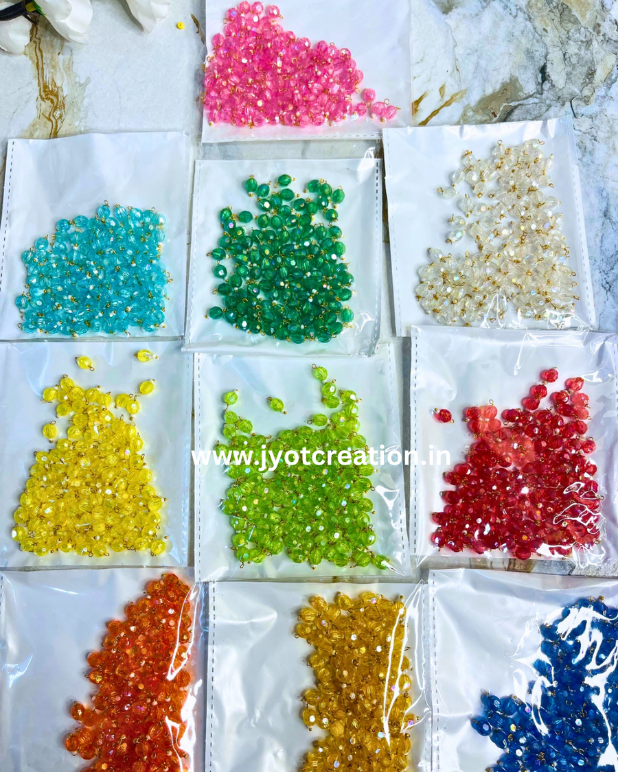 10 Packet Crystal Bead Hanging With Plastic Box