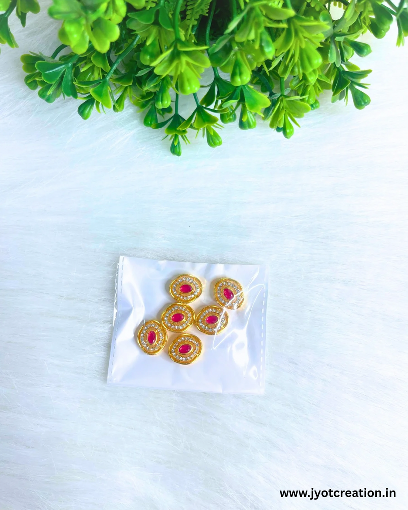 16mm Red Diamond Kundan