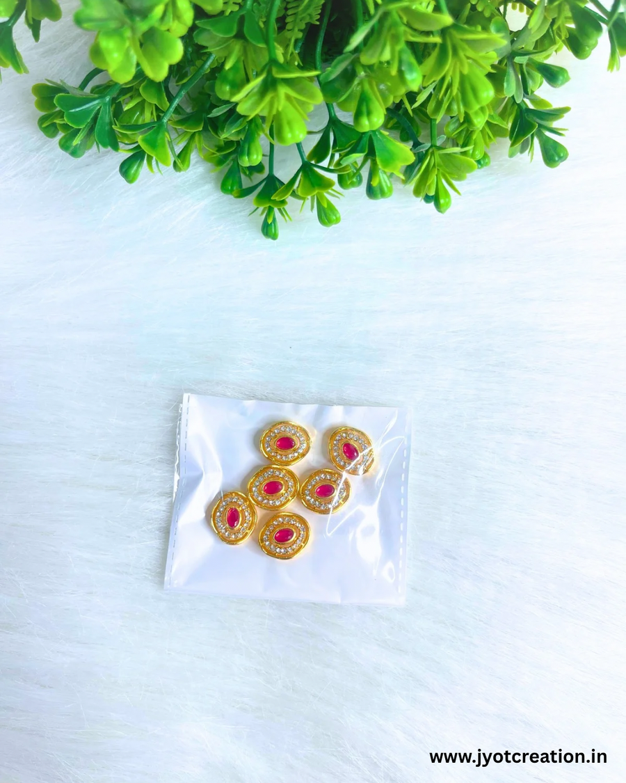 16mm Red Diamond Kundan