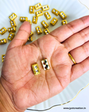 2 Hole Golden Meenakari Kundan Connector-3 Pair