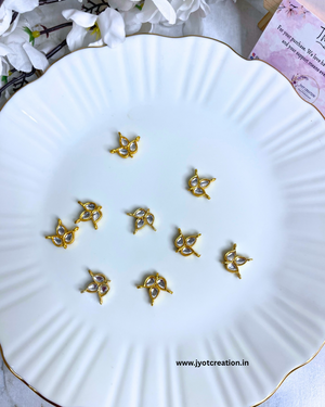 3 Hanging Makhi Kundan Connector-Pack of 3 Pcs