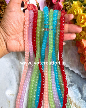 8mm Tyre Glass Bead in 5 Colors