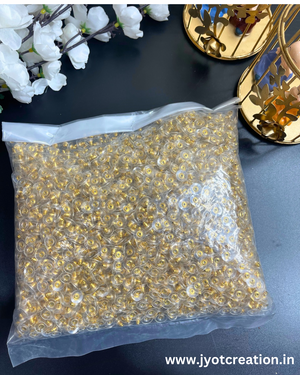 Premium Metal Base Golden Earring Peach-100Gram