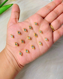 Round Kundan Connector, 10*4mm in 4 Colours