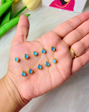 Drop Golden Base Kundan, 6*4mm in 14 Colours