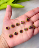Round Meenakari Kundan, 10mm in 3 Colours