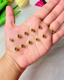 Drop Golden Base Kundan, 6*4mm in 14 Colours