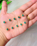 Drop Golden Base Kundan, 6*4mm in 14 Colours