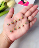 Round Golden Base Kundan, 6mm in 4 Colours