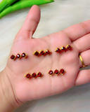 Rectangle 6 Hole Kundan Connector 12*8mm in 3 Colours