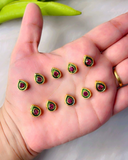Drop Meenakari Kundan, 10*8mm in 3 Colours