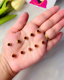 Round Golden Base Kundan, 6mm in 4 Colours