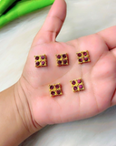Square Hole Kundan,12*12mm