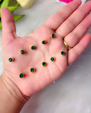 Round Golden Base Kundan, 6mm in 4 Colours