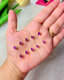Drop Golden Base Kundan, 6*4mm in 14 Colours