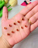 Drop Golden Base Kundan, 6*4mm in 14 Colours