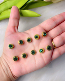 Round Meenakari Kundan, 10mm in 3 Colours