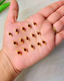Round Kundan Connector, 10*4mm in 4 Colours
