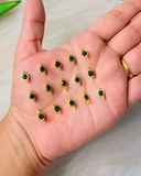 Round Kundan Connector, 10*4mm in 4 Colours
