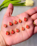 Drop Golden Base Kundan,10*8mm in 14 Colours