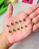 Drop Golden Base Kundan, 6*4mm in 14 Colours