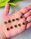 Round Meenakari Kundan, 10mm in 3 Colours
