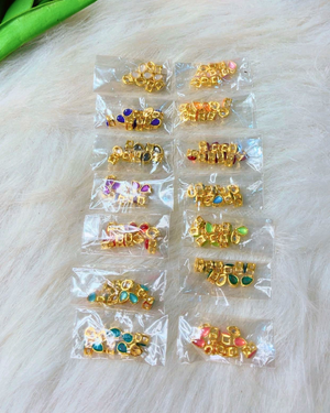 Drop Golden Base Kundan, 6*4mm in 14 Colours