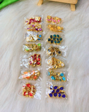 Drop Golden Base Kundan,10*8mm in 14 Colours