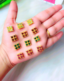 Square Hole Kundan,12*12mm