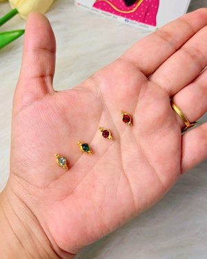 Round Kundan Connector, 10*4mm in 4 Colours