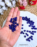 Blue Oval Glass Bead