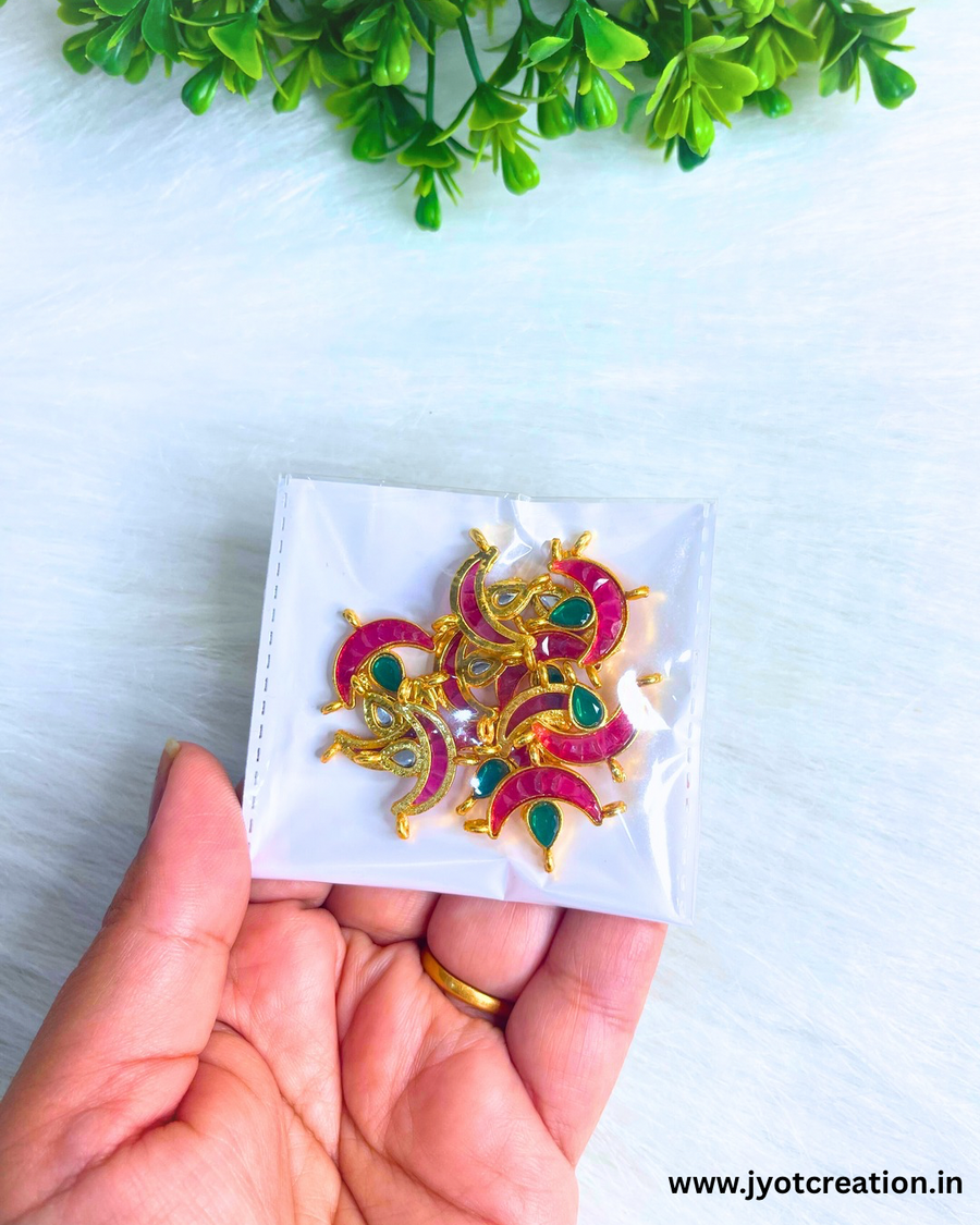 Meena Kundan Chaand Connector in 3 Colors