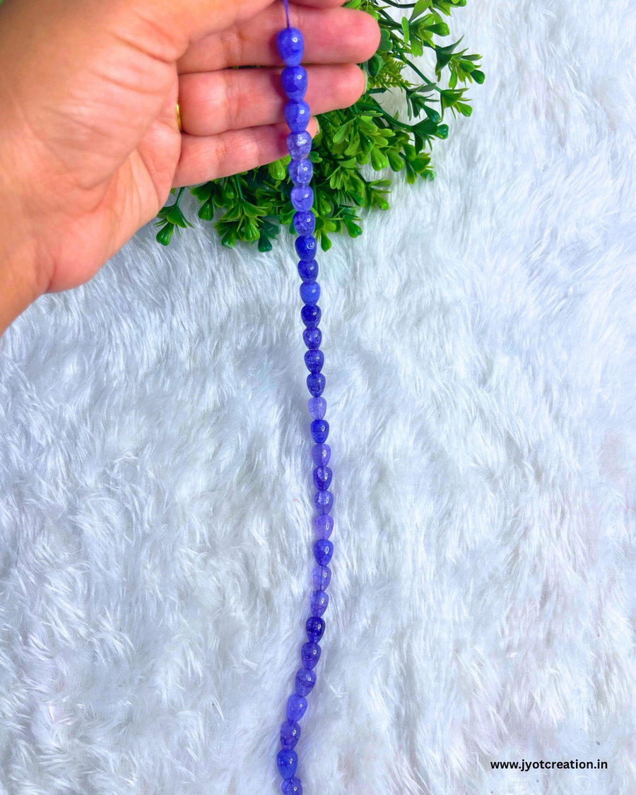 Premium Blue Double Shape Drop Bead