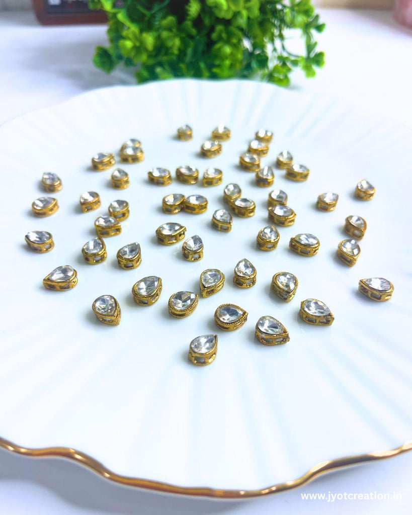 10*8mm Drop Shape Casting Kundan