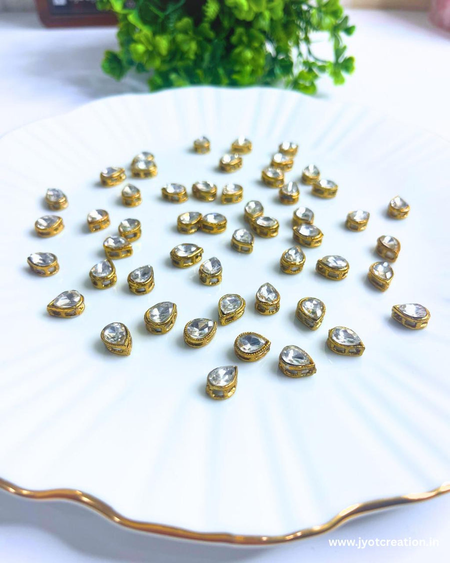 10*8mm Drop Shape Casting Kundan