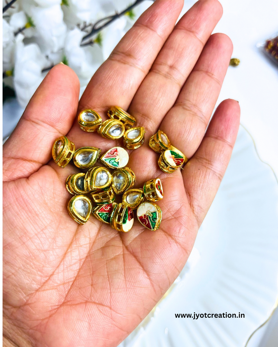 Drop Meenakari Kundan