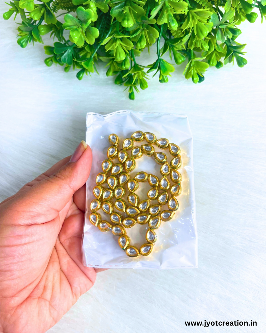 Small Drop 50Pcs Meenakari Kundan Line
