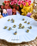Drop Shape Meenakari Kundan Earring Stud-Pair of 5Pcs
