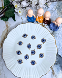 Diamond Evil Eye Two Hook Charm-Pack of 4 Pcs