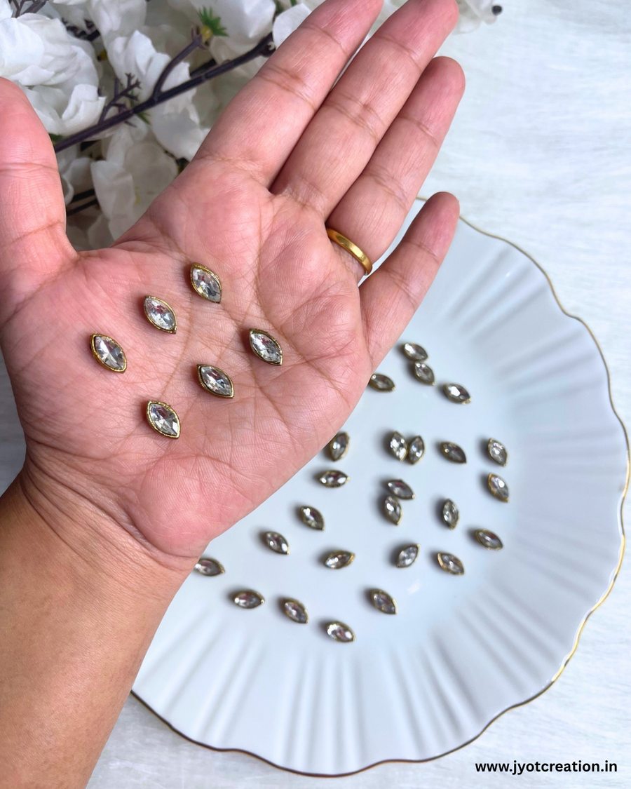 12*7mm Eye Shape Casting Kundan