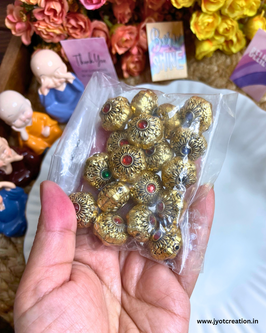 Golden Geru Bead-3 Pc