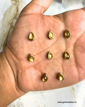 Drop Shape Casting Kundan in 4 Colors