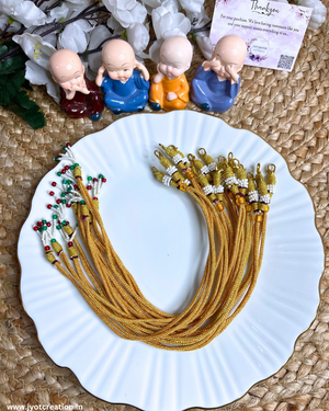 Golden Zari Necklace Backrope Dori