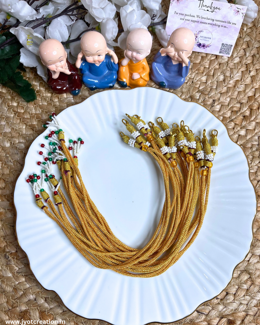 Golden Zari Necklace Backrope Dori