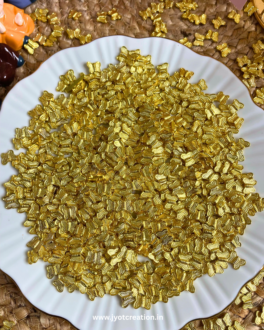 Golden Metal Butterfly Charm