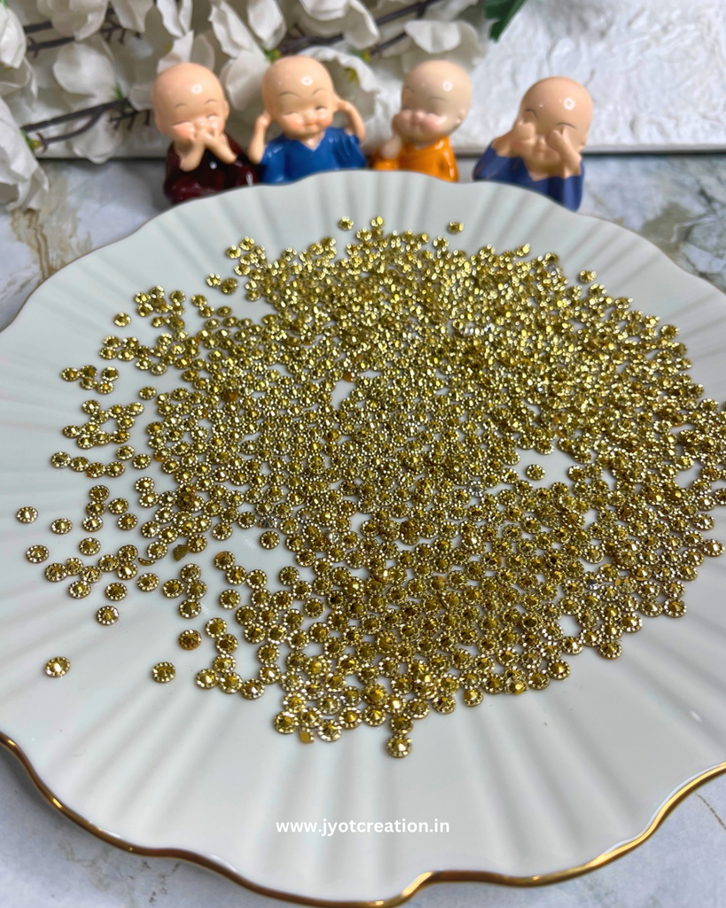 Golden Round Pasting Kundan