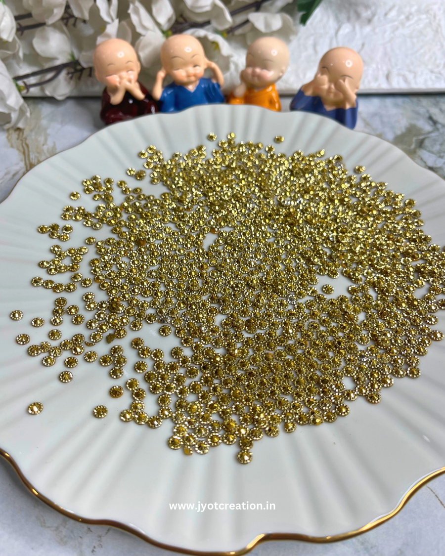 Golden Round Pasting Kundan