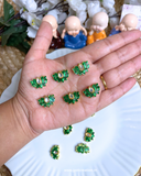 Green Lotus Meena Kundan-Pack of 3 Pcs